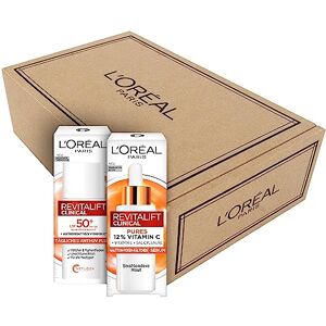 L'Oreal Paris L'Oréal Paris Vitamin C Duo: Vitamin C Serum & Anti-UV vätska ansiktsvård, mot första tecken på åldrande, Revitalift Clinical, 2 st. L'Oreal Paris L'Oréal Paris Vitamin C Duo: Vitamin C Serum & Anti-UV vätska ansiktsvård, mot första tecken på åldrande, Revitalift Clinical, 2 st.