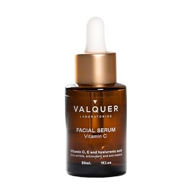 Valquer Laboratorios Valquer Ansiktsserum, C-vitamin och hyaluronsyra vegan, 91% naturliga ingredienser, 30 ml, anti-rynk och akne Valquer Laboratorios Valquer Ansiktsserum, C-vitamin och hyaluronsyra vegan, 91% naturliga ingredienser, 30 ml, anti-rynk och akne