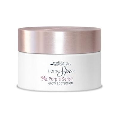 Medipharma Cosmetics Home Spa Purple Sense Glow Body Lotion närande med glycerin och hyaluronsyra mögelpigment ger delikat glöd behaglig blommig doft 250 ml Medipharma Cosmetics Home Spa Purple Sense Glow Body Lotion närande med glycerin och hyaluronsyra mögelpigment ger delikat glöd behaglig blommig doft 250 ml