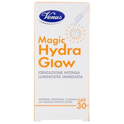 Venus Magic Hydra Glow SPF 30, belysningsserum med 5-molekylvikts hyaluronsyra, ger djup hydrering och omedelbar ljusstyrka, lämplig för alla hudtyper, flaska 30 ml Venus Magic Hydra Glow SPF 30, belysningsserum med 5-molekylvikts hyaluronsyra, ger djup hydrering och omedelbar ljusstyrka, lämplig för alla hudtyper, flaska 30 ml
