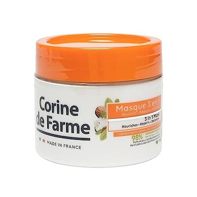 Corine de Farme 3-i-1 hårmask 300 ml sheasmör ger näring, reparerar och reda ut hår 98% ingredienser av naturligt ursprung torrt och skadat hår tillverkad i Frankrike Corine de Farme 3-i-1 hårmask 300 ml sheasmör ger näring, reparerar och reda ut hår 98% ingredienser av naturligt ursprung torrt och skadat hår tillverkad i Frankrike