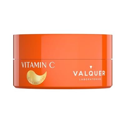 Valquer Laboratorios VALQUER C-vitamin ögonplåster Uppstramande anti-aging för påsar och öron Med koffein, hyaluronsyra och niacinamid, vitaliserande effekt, vegan, 60 st Valquer Laboratorios VALQUER C-vitamin ögonplåster Uppstramande anti-aging för påsar och öron Med koffein, hyaluronsyra och niacinamid, vitaliserande effekt, vegan, 60 st