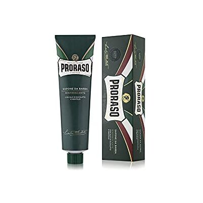 Proraso Uppfriskande rör skäggtvål 3 x 150 ml, tjock skäggtvål, krämig och berikad med eukalyptusolja och mentol, tillverkad i Italien Proraso Uppfriskande rör skäggtvål 3 x 150 ml, tjock skäggtvål, krämig och berikad med eukalyptusolja och mentol, tillverkad i Italien