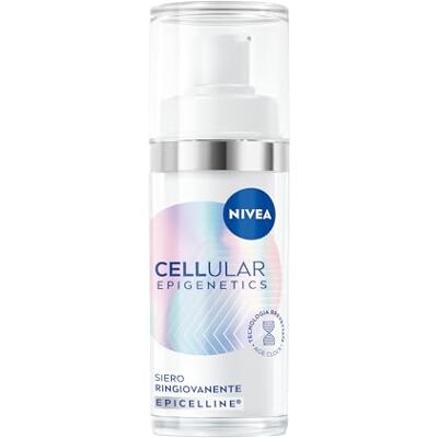 NIVEA Cellular Epigenetics Föryngrande serum 30 ml Anti-rynk ansiktsserum som minskar ålderstecken efter 2 veckor, Ansiktsserum med hyaluronsyra och epikellin för föryngrande hudvård NIVEA Cellular Epigenetics Föryngrande serum 30 ml Anti-rynk ansiktsserum som minskar ålderstecken efter 2 veckor, Ansiktsserum med hyaluronsyra och epikellin för föryngrande hudvård