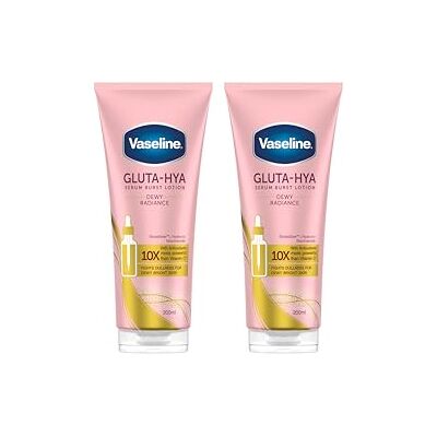 Vaseline Gluta-Hya Dewy Radiance Serum Burst Återfuktande Lotion med Antioxidanter för Mjuk, Strålande Hud, 2 × 200 ml Vaseline Gluta-Hya Dewy Radiance Serum Burst Återfuktande Lotion med Antioxidanter för Mjuk, Strålande Hud, 2 × 200 ml