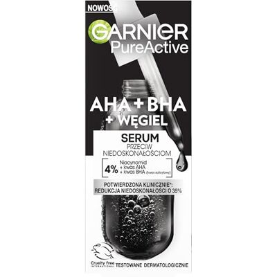 Garnier Clean Skin Anti-Brister Serum med AHA, BHA och kol, 30 ml Garnier Clean Skin Anti-Brister Serum med AHA, BHA och kol, 30 ml