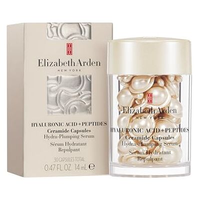 Elizabeth Arden Hyaluronic Acid + Peptides Ceramide Capsules Hydra-Plumping Serum, 30 Capsules, 0.47 fl oz Elizabeth Arden Hyaluronic Acid + Peptides Ceramide Capsules Hydra-Plumping Serum, 30 Capsules, 0.47 fl oz