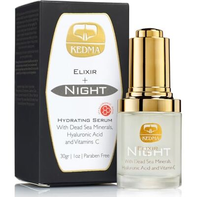 KEDMA Elixir nattserum berikat med hyaluronsyra och C-vitamin fuktgivande och regenererande 30 g KEDMA Elixir nattserum berikat med hyaluronsyra och C-vitamin fuktgivande och regenererande 30 g