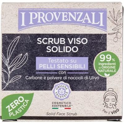 I Provenzali Solid ansiktsskrubb, Testad på känslig hud, 70 g I Provenzali Solid ansiktsskrubb, Testad på känslig hud, 70 g