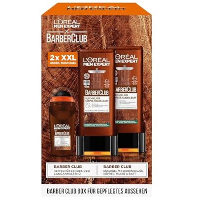 L'Oréal Men Expert BarberClub Vårdset, 2 x 400 ml, 1 x 50 ml L'Oréal Men Expert BarberClub Vårdset, 2 x 400 ml, 1 x 50 ml