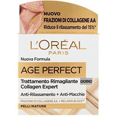 L'Oreal Paris L'Oréal Paris Anti-åldrande dagkräm för mogen hud, fastare, jämnare hud, reducerade åldersfläckar, med mikrokollagen och niacinamid-peptider, ålder perfekt kollagen expert, 50 ml L'Oreal Paris L'Oréal Paris Anti-åldrande dagkräm för mogen hud, fastare, jämnare hud, reducerade åldersfläckar, med mikrokollagen och niacinamid-peptider, ålder perfekt kollagen expert, 50 ml