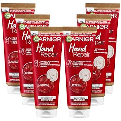Garnier Hand Repair Intensiv reparerande handkräm anti-torrhet för mycket torr hud, 6 x 75 ml Garnier Hand Repair Intensiv reparerande handkräm anti-torrhet för mycket torr hud, 6 x 75 ml