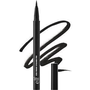 e.l.f. H2O Proof Eyeliner Pen Filtspets Långvarig flytande formel Jet Black 0,02 kvadrat Oz (0,7 ml)