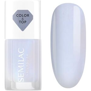 Semilac Top klassiskt nagellack blå HOLO GLAZED 7 ml