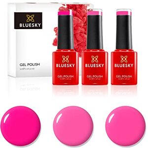 BLUESKY Bluessky gel nagellackuppsättning, heta rosa Orchid A075, Fantasy Pink DC050, Peachy Pink Neon14 3 x 5 ml (Kräver härdning av UV, LED lampa) BLUESKY Bluessky gel nagellackuppsättning, heta rosa Orchid A075, Fantasy Pink DC050, Peachy Pink Neon14 3 x 5 ml (Kräver härdning av UV, LED lampa)