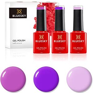 BLUESKY Blusky gel nagellackuppsättning, festlila, rosa minne DC099, Purple Delight A060, Fantasy Purple DC029, 3 x 5 ml, (kräver curying UV eller LED lampa) BLUESKY Blusky gel nagellackuppsättning, festlila, rosa minne DC099, Purple Delight A060, Fantasy Purple DC029, 3 x 5 ml, (kräver curying UV eller LED lampa)