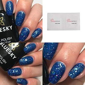 BLUESKY Gel Polish, Midnight Blue, BLZ13, 10 ml, gellösbart nagellack, blå, neon, glitter, skimmer (härdning under UV-/LED-lampa krävs) förpackning (x) BLUESKY Gel Polish, Midnight Blue, BLZ13, 10 ml, gellösbart nagellack, blå, neon, glitter, skimmer (härdning under UV-/LED-lampa krävs) förpackning (x)