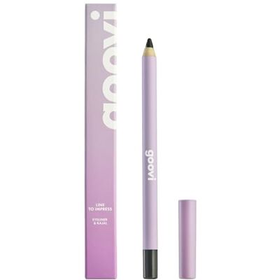 Goovi Line To Impress Eye Pencil – högpigmenterad eyeliner och kajalpenna – glänsande finish, långvarig – brun – 1,2 g Goovi Line To Impress Eye Pencil – högpigmenterad eyeliner och kajalpenna – glänsande finish, långvarig – brun – 1,2 g