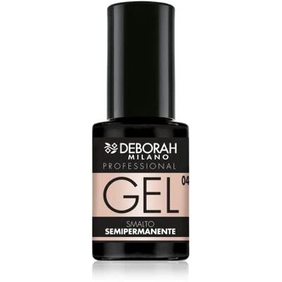 DEBORAH Milano Halvpermanent gel N.04 Nude Rose Nagellack med långvarig tryckeffekt, ger intensiva och glänsande naglar, 4,5 ml DEBORAH Milano Halvpermanent gel N.04 Nude Rose Nagellack med långvarig tryckeffekt, ger intensiva och glänsande naglar, 4,5 ml