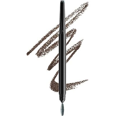 NYX PROFESSIONAL MAKEUP, Precision Brow Pencil, Dubbelsidig och platt spetspenna med spoolieborste, Vegansk formula, Nyans: Charcoal NYX PROFESSIONAL MAKEUP, Precision Brow Pencil, Dubbelsidig och platt spetspenna med spoolieborste, Vegansk formula, Nyans: Charcoal