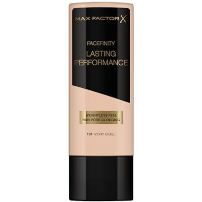 Max Factor Liquid Lasting Performance Foundation Hög Täckning, Matt Finish och Lång Hållbarhet 101 Ivory Beige 35 ml Max Factor Liquid Lasting Performance Foundation Hög Täckning, Matt Finish och Lång Hållbarhet 101 Ivory Beige 35 ml