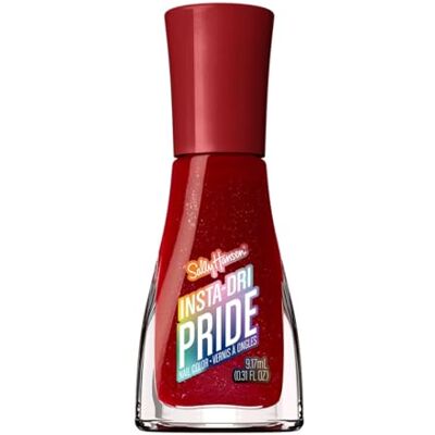 Sally Hansen Insta-Dri X Pride, Tot-ALLY röd, snabbtorkande, långvarig, randigt glans, rött nagellack, toppbeläggning Sally Hansen Insta-Dri X Pride, Tot-ALLY röd, snabbtorkande, långvarig, randigt glans, rött nagellack, toppbeläggning