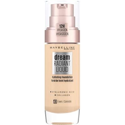 MAYBELLINE New York, flytande foundation, Dream Radiant Liquid, nyans: Fawn 40, 30 ml MAYBELLINE New York, flytande foundation, Dream Radiant Liquid, nyans: Fawn 40, 30 ml