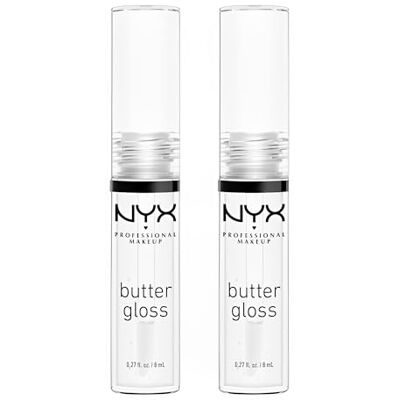 NYX Professional Makeup Genomskinlig läppglans, icke-klibbig, Pride Butter Gloss, 2-pack NYX Professional Makeup Genomskinlig läppglans, icke-klibbig, Pride Butter Gloss, 2-pack