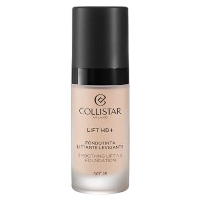 Collistar Lift HD+ Utjämnande fundament SPF15, omedelbar lyfteffekt, frostat glänsande finish, modulerbar medium täckning, vattenbeständig, ingen överföring, nr 1N, 30 ml Collistar Lift HD+ Utjämnande fundament SPF15, omedelbar lyfteffekt, frostat glänsande finish, modulerbar medium täckning, vattenbeständig, ingen överföring, nr 1N, 30 ml