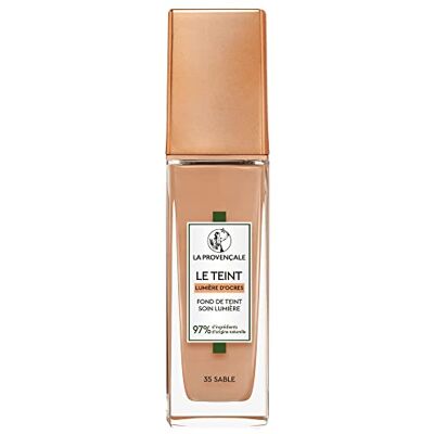 La Provençale Ljusvård foundation 97% naturliga ingredienser medium täckning alla hudtyper med ekologisk olivolja AOP Provence, 35 sand 30 ml La Provençale Ljusvård foundation 97% naturliga ingredienser medium täckning alla hudtyper med ekologisk olivolja AOP Provence, 35 sand 30 ml