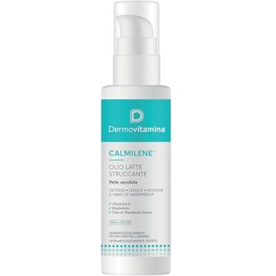 Dermovitamina Calmilene Remover Milk Oil, Vattentät Makeup Remover, Daglig Rengöring, Rik Rengöringsmjölk, Emulsion, 100 ml Dermovitamina Calmilene Remover Milk Oil, Vattentät Makeup Remover, Daglig Rengöring, Rik Rengöringsmjölk, Emulsion, 100 ml