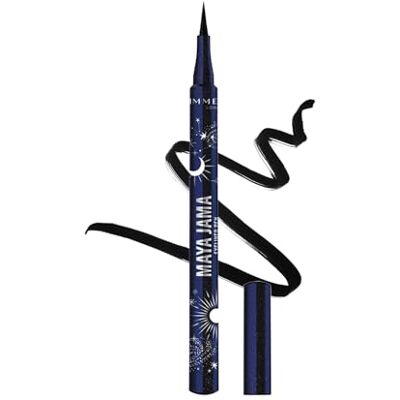 COTY Rimmel Maya Jama Astrology Collection Eyelin Pen Black, Precision Matt Eyeliner, Högpigmenterad, Vattentät, Fläckfri, Håll Upptil 24 Timmar, 1,2 Ml COTY Rimmel Maya Jama Astrology Collection Eyelin Pen Black, Precision Matt Eyeliner, Högpigmenterad, Vattentät, Fläckfri, Håll Upptil 24 Timmar, 1,2 Ml