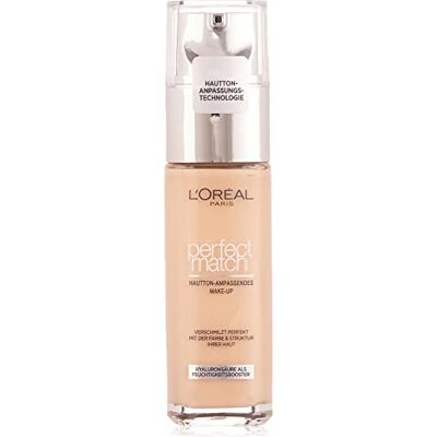 L'Oreal Paris L'Oréal Paris Make up, flytande foundation med hyaluron och aloe vera, perfekt matchsmink, nr 1.D/1.W Golden Ivory, 30 ml L'Oreal Paris L'Oréal Paris Make up, flytande foundation med hyaluron och aloe vera, perfekt matchsmink, nr 1.D/1.W Golden Ivory, 30 ml