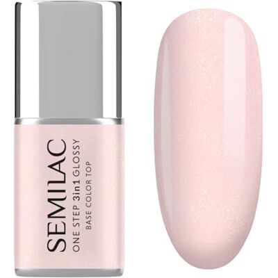 Semilac S257 UV-nagellack 3-i-1 One Step Glossy Naked Glitter Rose 7 ml – naken glitter rosé UV gel nagellack 3-i-1 Perfekt för glittereffekter långvarig glans Semilac S257 UV-nagellack 3-i-1 One Step Glossy Naked Glitter Rose 7 ml – naken glitter rosé UV gel nagellack 3-i-1 Perfekt för glittereffekter långvarig glans