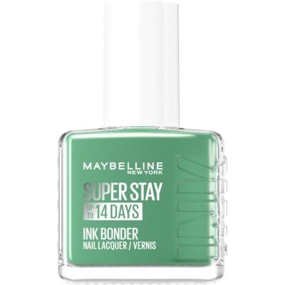 MAYBELLINE New York Super Stay Ink Bonder nagellack 959 Sea Glass – långvarigt nagellack för starka naglar och intensiv färg, 12,3 ml MAYBELLINE New York Super Stay Ink Bonder nagellack 959 Sea Glass – långvarigt nagellack för starka naglar och intensiv färg, 12,3 ml