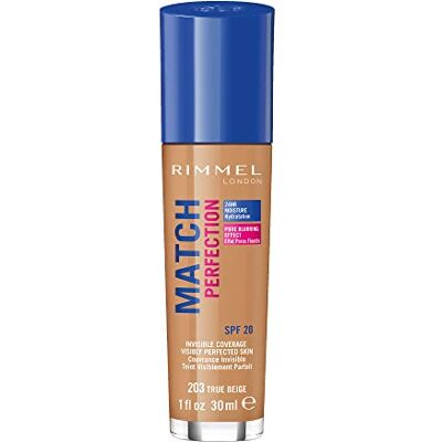 Rimmel London Match Perfection Foundation – True Beige 203 Rimmel London Match Perfection Foundation – True Beige 203
