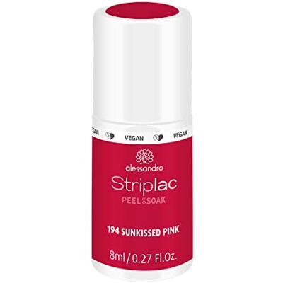 alessandro Striplac Peel or Soak Sunkissed Pink – Vegan – LED-nagellack i starkt rosa – för perfekta naglar på 15 minuter, 8 ml alessandro Striplac Peel or Soak Sunkissed Pink – Vegan – LED-nagellack i starkt rosa – för perfekta naglar på 15 minuter, 8 ml