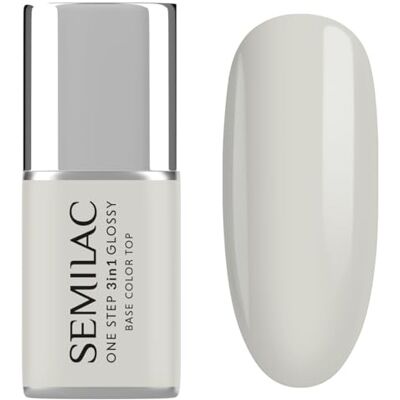 Semilac S110 UV-nagellack 3-i-1 One Step Glossy The White 7 ml – vitt UV-gelnagellack med bas och topplack högglans och 21 dagars hållbarhet Lätt att använda utan flisning Semilac S110 UV-nagellack 3-i-1 One Step Glossy The White 7 ml – vitt UV-gelnagellack med bas och topplack högglans och 21 dagars hållbarhet Lätt att använda utan flisning