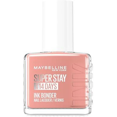 MAYBELLINE New York Långvarigt färgat nagellack intensiva och pigmenterade färger stärker skadade naglar Superstay Ink Bonder nyans: puderrosa 130-12 ml MAYBELLINE New York Långvarigt färgat nagellack intensiva och pigmenterade färger stärker skadade naglar Superstay Ink Bonder nyans: puderrosa 130-12 ml