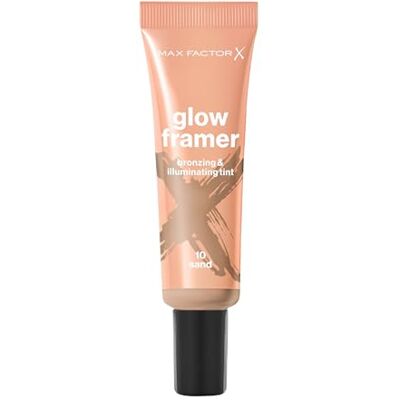 Max Factor Glödande ram 10 sand bronzer highlighter kombinerar konturer och höjdpunkter, subtila skimmer, bronzerpigment, viktlös, lätt att bleka formel, 30 ml Max Factor Glödande ram 10 sand bronzer highlighter kombinerar konturer och höjdpunkter, subtila skimmer, bronzerpigment, viktlös, lätt att bleka formel, 30 ml
