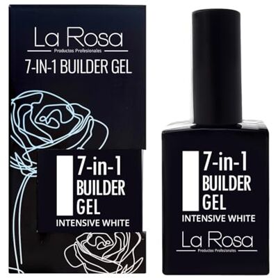 La Rosa LaRosa 7-i-1 BYGGGEL i Flaska – Stärkande UV Builder Gel 15 ml för Nagelförlängning, Långvarig Bas-/Topplack INTENSIVT VIT La Rosa LaRosa 7-i-1 BYGGGEL i Flaska – Stärkande UV Builder Gel 15 ml för Nagelförlängning, Långvarig Bas-/Topplack INTENSIVT VIT