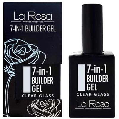La Rosa LaRosa 7-i-1 BYGGGEL i Flaska – Stärkande UV Builder Gel 15 ml för Nagelförlängning, Långvarig Bas-/Topplack GENOMSKINLIG KRISTALL La Rosa LaRosa 7-i-1 BYGGGEL i Flaska – Stärkande UV Builder Gel 15 ml för Nagelförlängning, Långvarig Bas-/Topplack GENOMSKINLIG KRISTALL