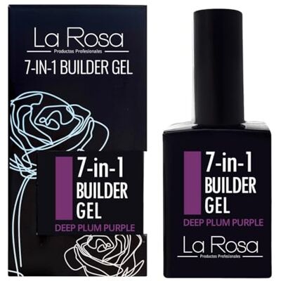 La Rosa LaRosa 7-i-1 BYGGGEL i Flaska – Stärkande UV Builder Gel 15 ml för Nagelförlängning, Långvarig Bas-/Topplack DJUP PLUMMFÄRG La Rosa LaRosa 7-i-1 BYGGGEL i Flaska – Stärkande UV Builder Gel 15 ml för Nagelförlängning, Långvarig Bas-/Topplack DJUP PLUMMFÄRG