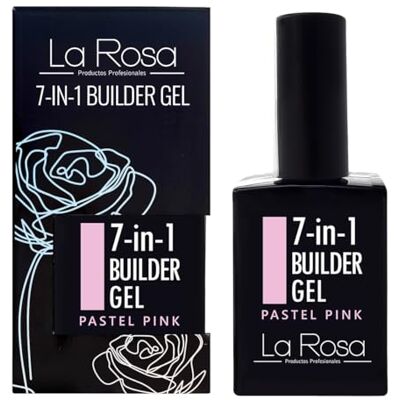 La Rosa LaRosa 7-i-1 BYGGGEL i Flaska – Stärkande UV Builder Gel 15 ml för Nagelförlängning, Långvarig Bas-/Topplack PASTELLROSA La Rosa LaRosa 7-i-1 BYGGGEL i Flaska – Stärkande UV Builder Gel 15 ml för Nagelförlängning, Långvarig Bas-/Topplack PASTELLROSA