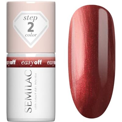 Semilac EASY OFF LED LIGHT nagellack L22 Russet Red 7 ml – roströd med pärlemoreffekt, höstfärg, håller upp till 12 dagar, lätt att ta bort utan filer Semilac EASY OFF LED LIGHT nagellack L22 Russet Red 7 ml – roströd med pärlemoreffekt, höstfärg, håller upp till 12 dagar, lätt att ta bort utan filer