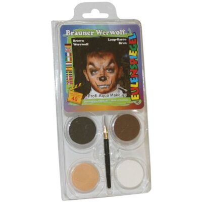 Eulenspiegel Ugglespegel 204702 – motivset varulv, 4 färger, 1 pensel, 1 instruktion, för ca 40 masker, karneval, temafest Eulenspiegel Ugglespegel 204702 – motivset varulv, 4 färger, 1 pensel, 1 instruktion, för ca 40 masker, karneval, temafest