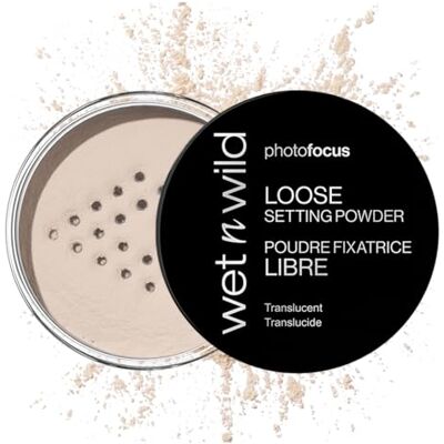 Wet n Wild Photo Focus Löst Setting Puder, Silkeslen Viktlös Setting Puder för att Fixera, Matta, Absorbera Olja och Baka, Mjuk-Fokus Effekt, Genomskinlig Nyans Wet n Wild Photo Focus Löst Setting Puder, Silkeslen Viktlös Setting Puder för att Fixera, Matta, Absorbera Olja och Baka, Mjuk-Fokus Effekt, Genomskinlig Nyans