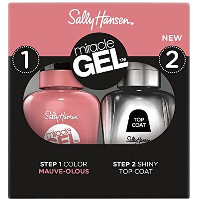 Sally Hansen Naglar Miracle Gel, Gellack utan UV-lampa, professionell manikyreffekt, 920, Mauve-olous, 2-pack Sally Hansen Naglar Miracle Gel, Gellack utan UV-lampa, professionell manikyreffekt, 920, Mauve-olous, 2-pack