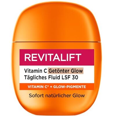 L'Oreal Paris L'Oréal Paris Vitamin C Fluid, tonad & med SPF 30, daglig fuktkräm för strålande hy, mot rynkor och UVA- och UVB-strålar, lätt lysande fluid, revitalift, 1 x 40 ml L'Oreal Paris L'Oréal Paris Vitamin C Fluid, tonad & med SPF 30, daglig fuktkräm för strålande hy, mot rynkor och UVA- och UVB-strålar, lätt lysande fluid, revitalift, 1 x 40 ml