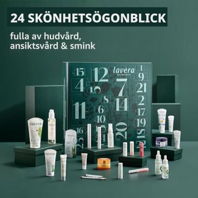 Lavera adventskalender med naturkosmetik för kvinnor, skönhetskalender 24 överraskningar från hudvård, ansiktsvård och smink, naturkosmetik i skönhets adventskalender till ett värde av 170 € Lavera adventskalender med naturkosmetik för kvinnor, skönhetskalender 24 överraskningar från hudvård, ansiktsvård och smink, naturkosmetik i skönhets adventskalender till ett värde av 170 €